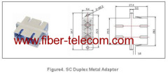 SC duplex metal housing adaptor