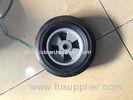 Wheelbarrow Powder Rubber Trolley Wheels With Flexible Metal Rim