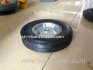 Solid Powder Rubber Trolley Wheels With Metal Rim , 10x2.5 RP1207