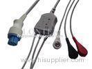 Datex 10 Pin 3 Lead ECG Patient Cable With snap For Clinic / Personal Care