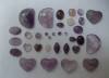 All kinds of different shape pion/pendant/ear ring make by natural purple crystal