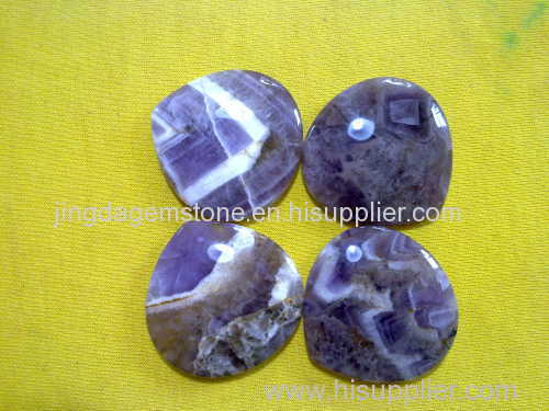 Different shapes of gemstone cabochon make from high quality natural purple crystal