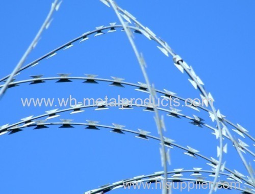 concertina wire coil with clips high security barrier