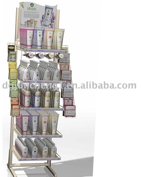 facial cleaser, body wash and shampoo display