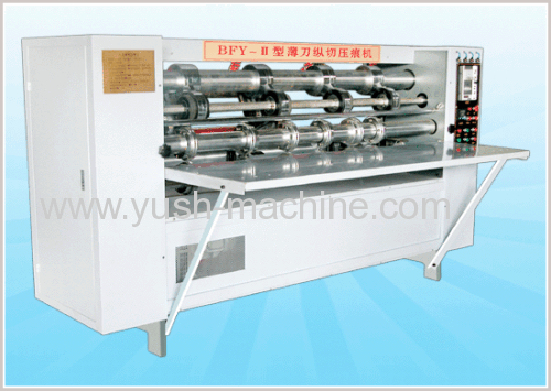 Thin Blade Slitter Scorer. Rotary Slitting Creasing Machine. Corrugated Carton Making Machine