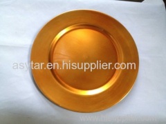 fancy plastic plates / charge plate