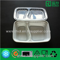 Double Lattice Transparent Plastic Food Container