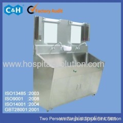 stainless steel hospital scrub sink stations