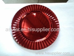 chrismas plastic plate / charge plate