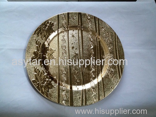 charge plate / chrismas plastic plate