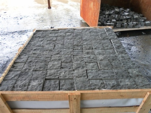 marble slab block with wooden packge