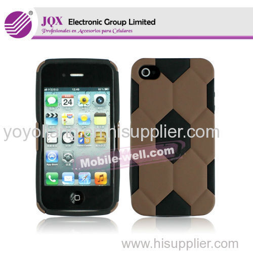 2014 Bazil football cup PC+silicone electroplate case for iphone 5 5s