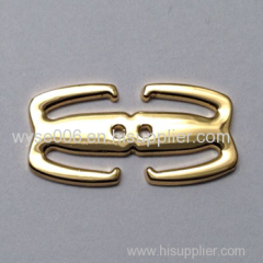 Alloy Badge Sewing Type with Specail Shape Shiny Gold Color