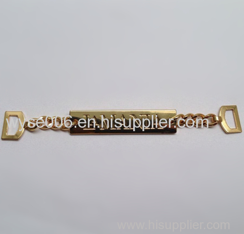 Alloy Plate Chain Shiny Gold Color