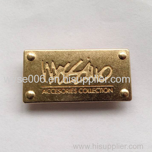 Alloy Plate With Rectangle Shape Matt Gold Color