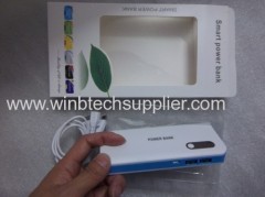 DUAL usb power bank 6800mha with led torch light