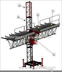 3P, 380V, 50Hz 8.3 m / min Single Mast Climbing Work Platform STC100 D