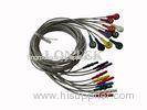 Din 1.5 Style Holter 10 Lead Cable Wires , IEC Snap 102CM