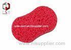 Car Washing Sponge With Big Pore , Red Microfiber Sponge Custom