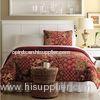 Red Patchwork Quilt Bedding Set Cotton With Twin / Full / Queen / King Size