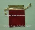 soft red velvet and gold matalic fabric gift pouches for mobile phone packaging