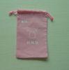 Customize Pink non-woven drawstring gift pouches bag for Iphone 4 4s