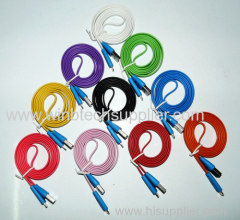 Lovely Smile Face LED Light Micro USB Data Sync Charger Cable For Samsung/ For HTC CellPhone Accessory For Most of Phone