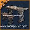 Simply Marble Garden Ornaments With Outdoor Stone Bench For Decking