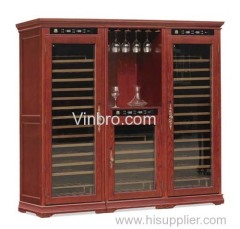 VinBro.com Commercial Wooden Wine Celler Cabinet Furniture Electric Coolers Wine Display Cases Compressor Refreigeration
