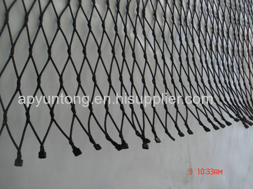 black oxide handwoven stainless steel rope mesh netting 