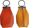 Promotional PU coin bag with metal keychain