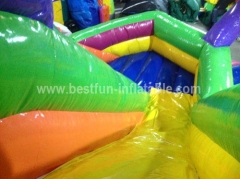 2014 Hot Sale Colorful Inflatable Obstacle Course Slide