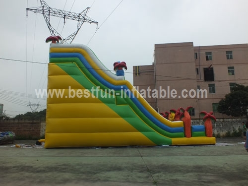 Attractive Jungle Inflatable Slides with Two Lanes