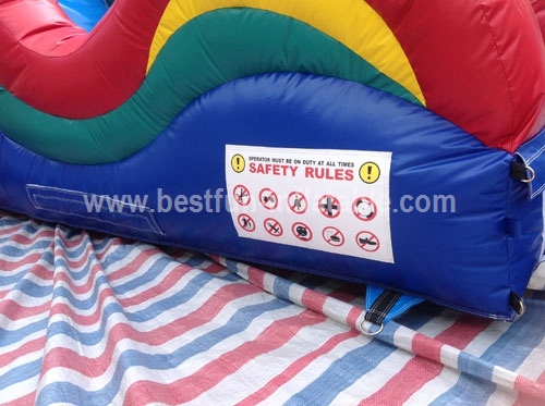 Colorful Inflatable Water Slide with 3 Lines