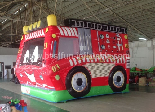 Commercial Inflatable Fire Truck Bouncer House