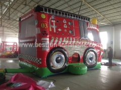 Commercial Inflatable Fire Truck Bouncer House