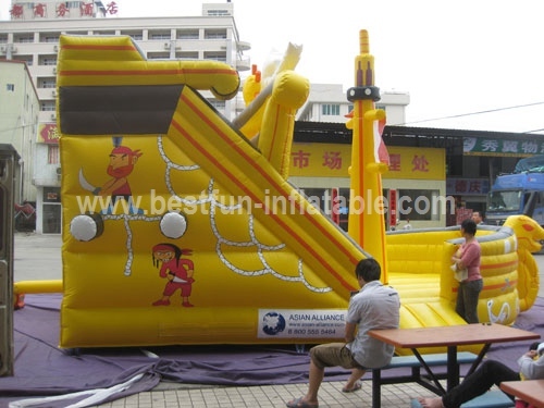 Giant Inflatable Black Pearl Pirate Slide