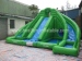 Green Three line Water Slide with Two Pools