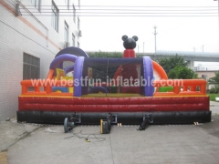 Mickey Theme Inflatable Obstacle Course Amusement Park