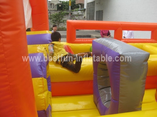 Mickey Theme Inflatable Obstacle Course Amusement Park