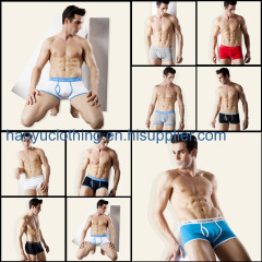 Front fly opening sexy trunks shorts boxer briefs underwear man OEM design cotton apparel