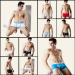 Front fly opening sexy trunks shorts boxer briefs underwear man OEM design cotton apparel