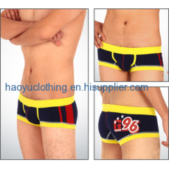 Front fly opening sexy trunks shorts boxer briefs underwear man OEM design cotton apparel