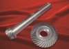 Spiral bevel gear and gear shafts