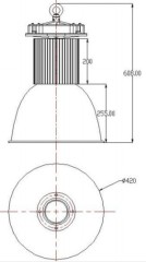 150W PIR Motion Sensor COB Led Highbay Light(1-10V dimmable)