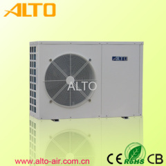 Air to water house heat pump for room heating and hot water