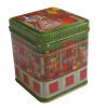 Small square candy tin box