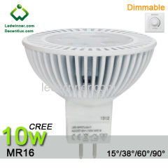 mr16 led dimmable spotlight 10w