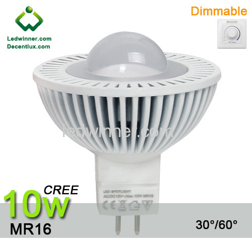 led mr16 dimmable 10w spotlight