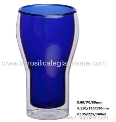hand blown double wall Glass Cup